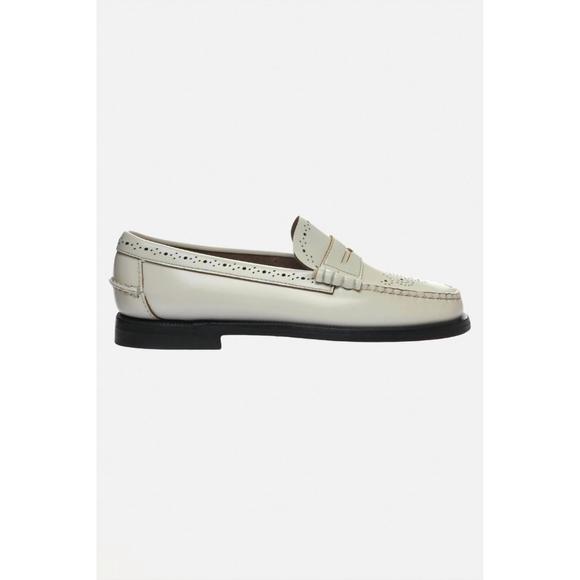 NEW SEBAGO women's dan perforated loafer in bone white